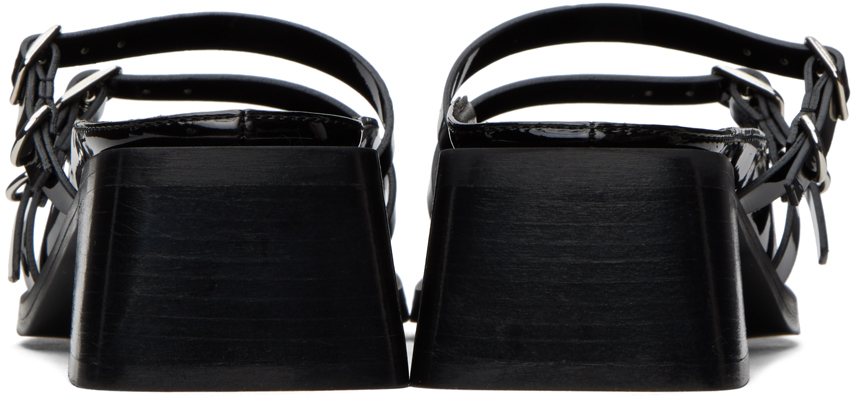 Justine Clenquet Black Andie Patent Mules