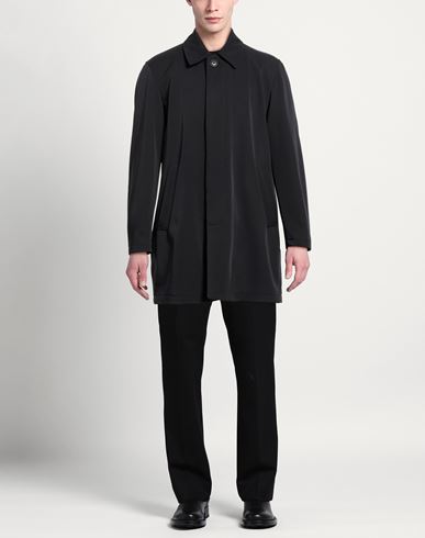 Man Overcoat & Trench Coat Black Size 34 Polyester, Lycra