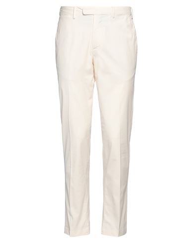 Man Pants Off white Size 30 Cotton, Elastane
