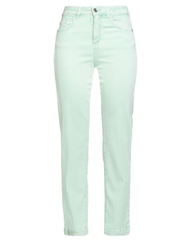 Woman Jeans Light green Size 26 Cotton, Elastomultiester, Elastane