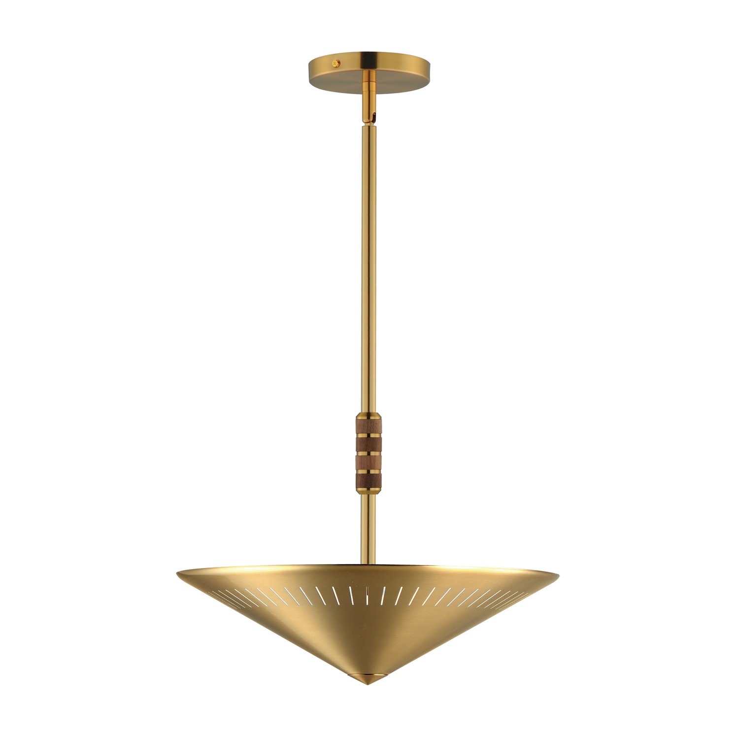 Natural Aged Brass Two Light Pendant from the Helsinki Collection