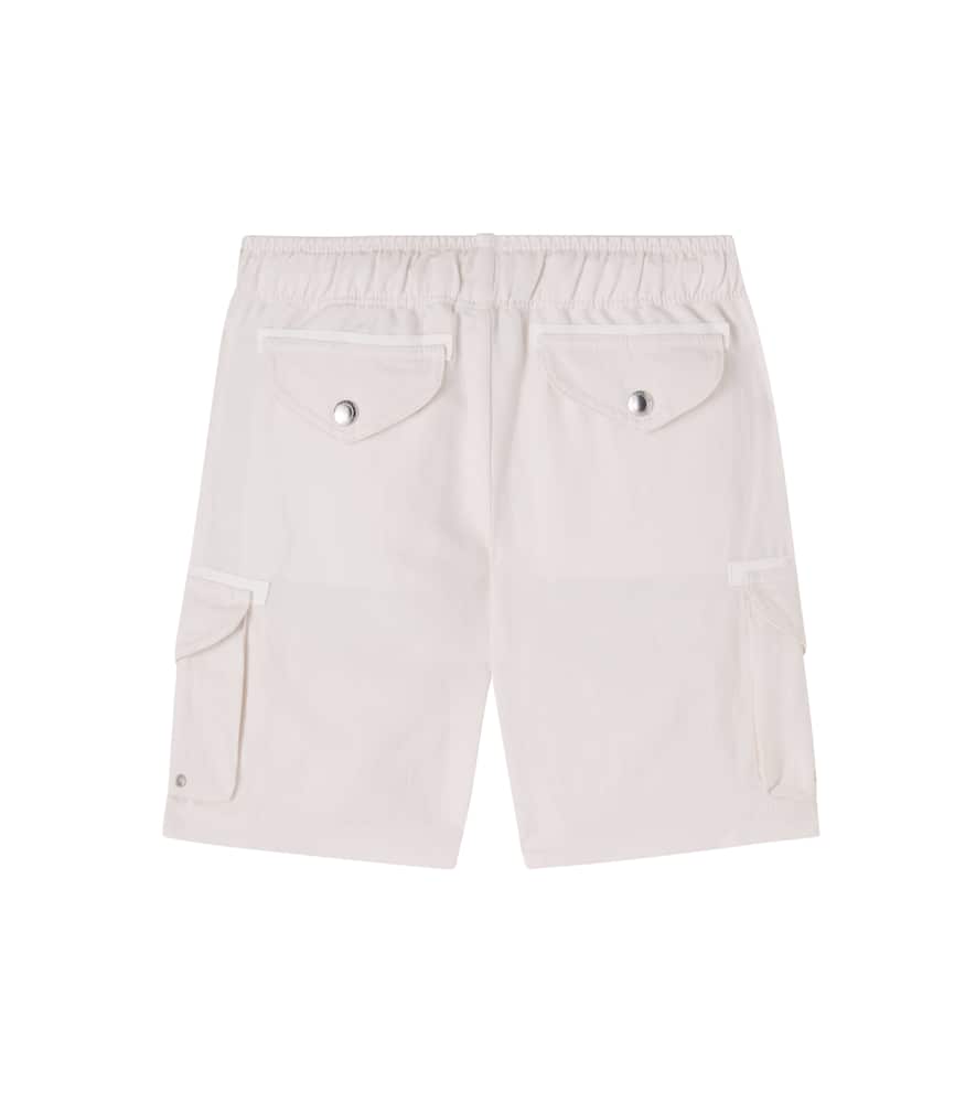 Linen and cotton cargo shorts