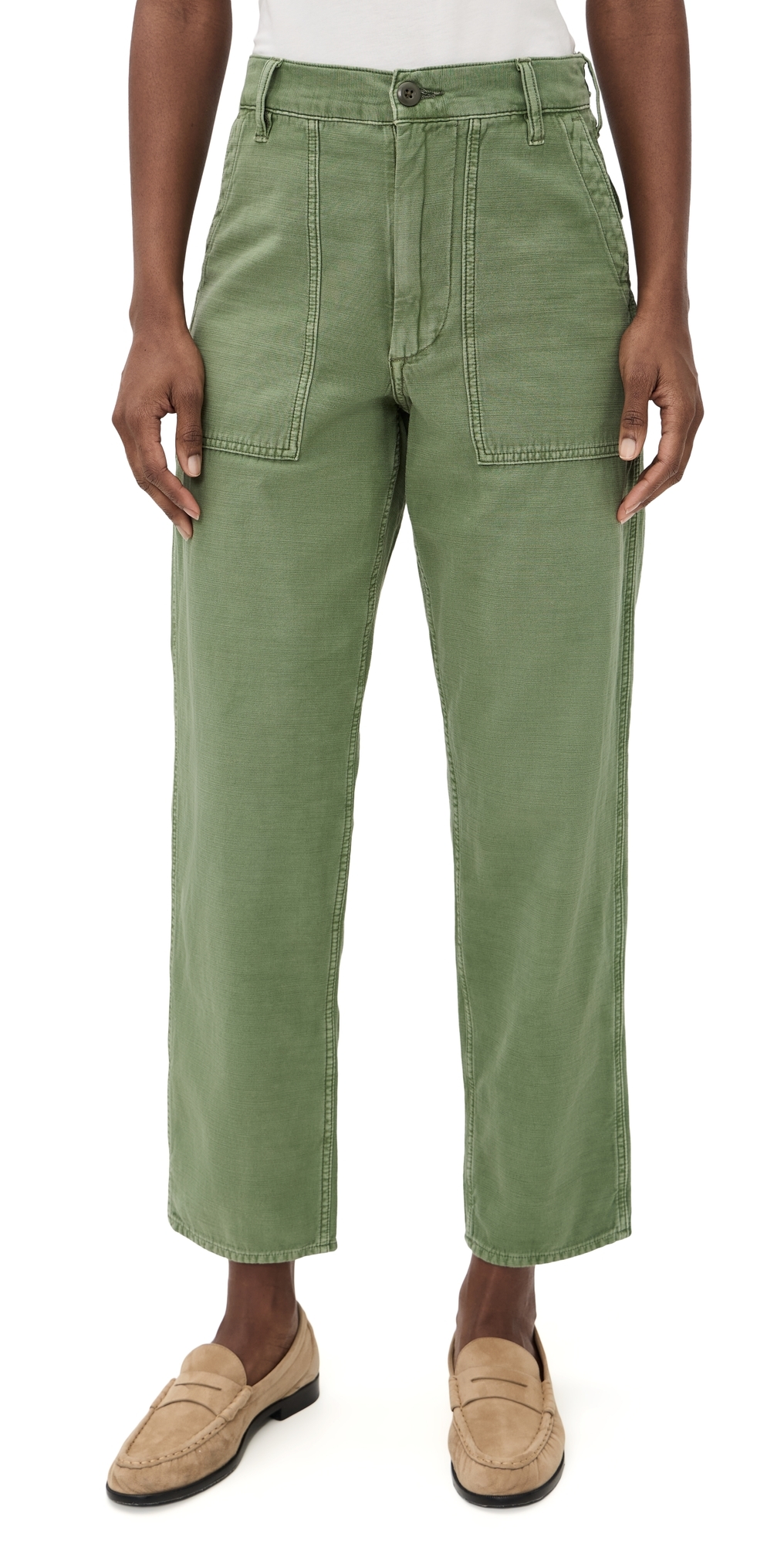 Cotton Ricky Pants Olive