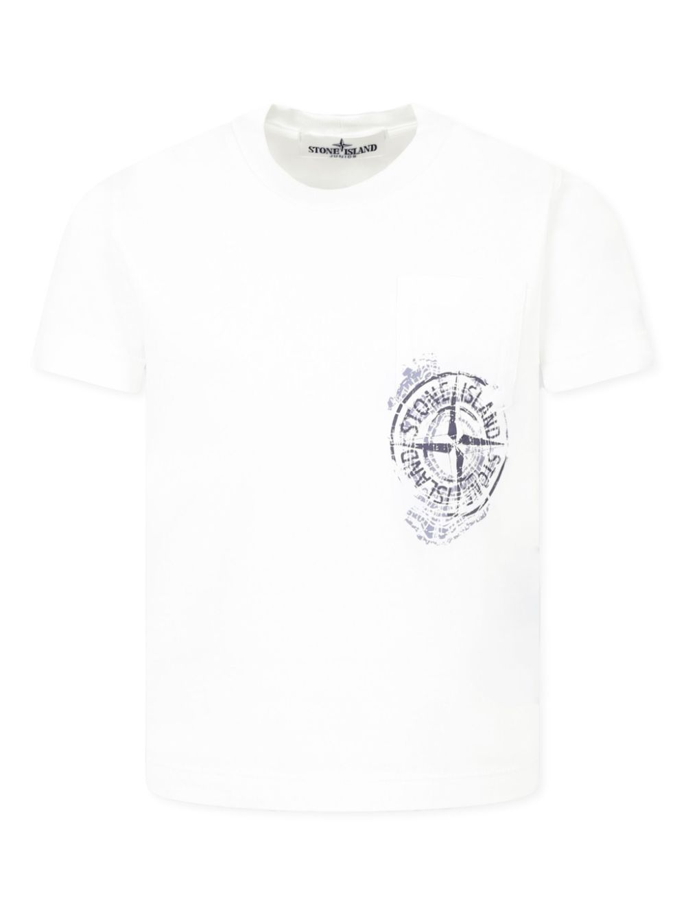 Compass-print T-shirt - White