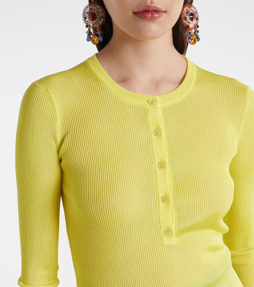 Ribbed-knit sweater