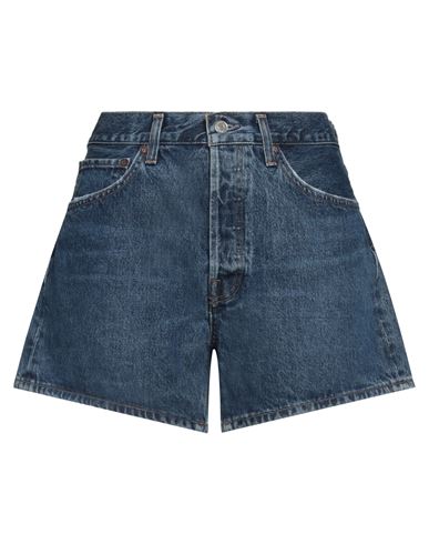 Agolde Woman Denim shorts Blue Size 24 Cotton