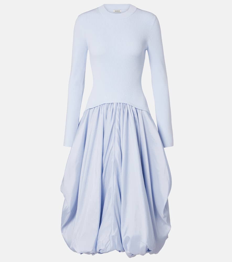 Kenlie taffeta-trimmed midi dress