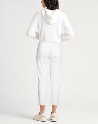 Woman Jeans White Size 8 Cotton, Elastane