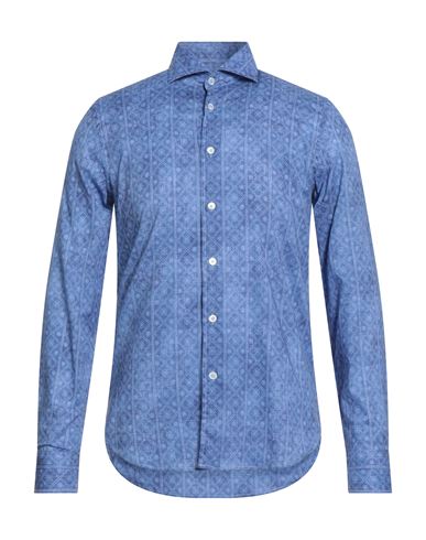 Man Shirt Blue Size 15 ½ Cotton, Elastane