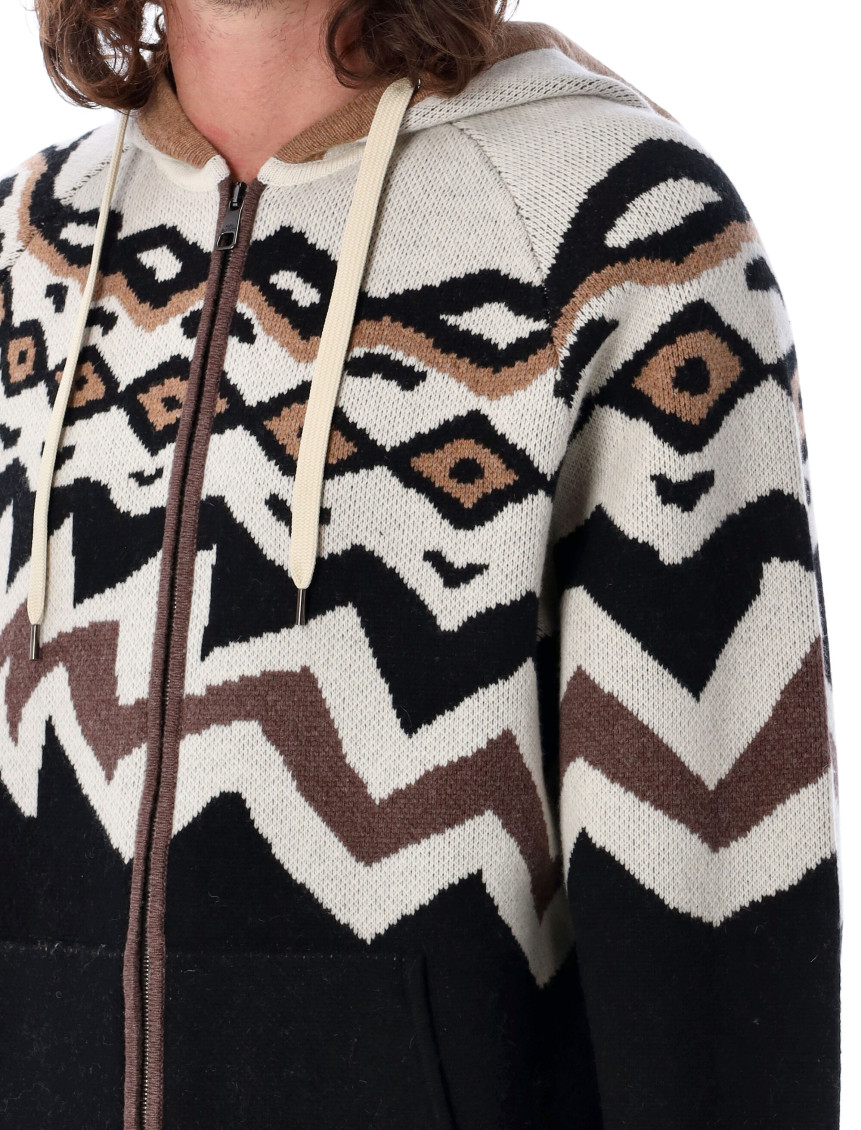 Black Norway knitted hoodie