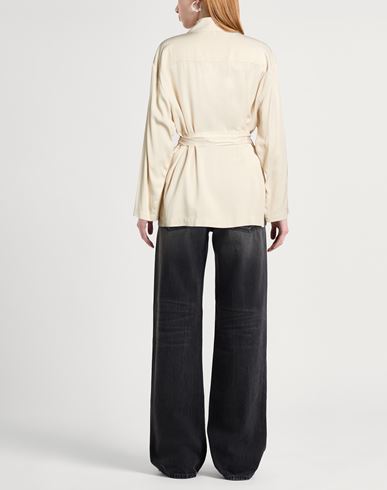 Woman Jacket Ivory Size M Viscose