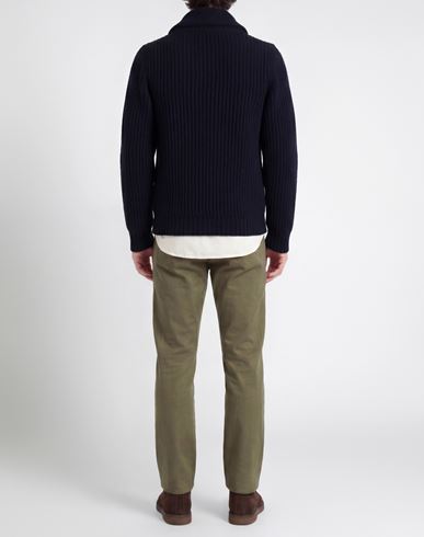 Man Cardigan Navy Size L Virgin Wool