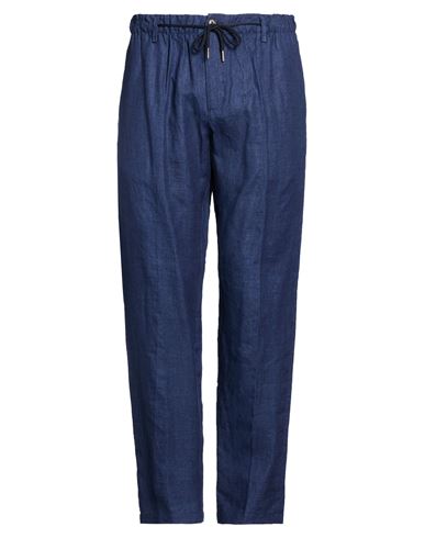 Man Pants Navy Size 38 Linen