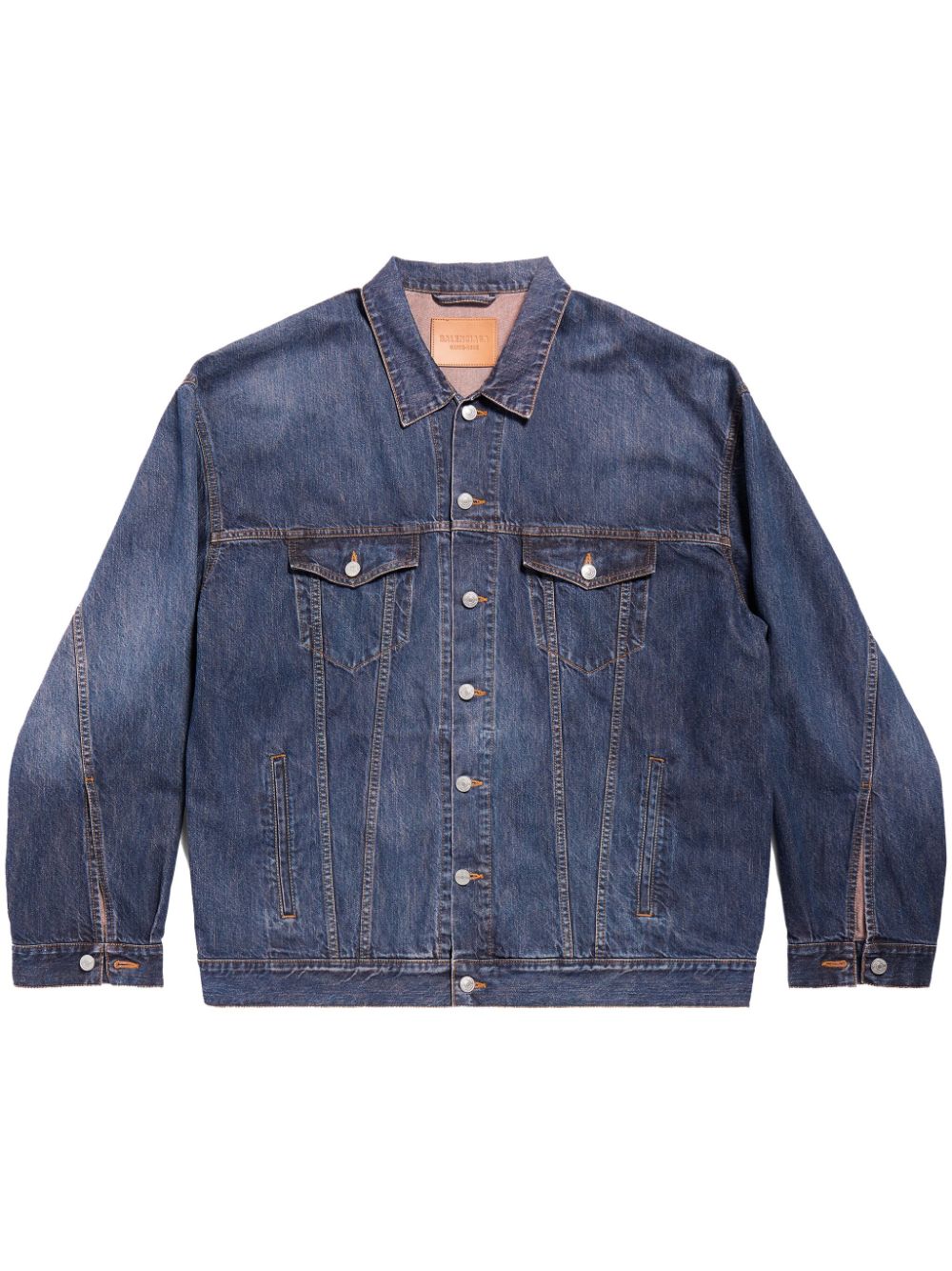 Drop-shoulder denim jacket - Blue