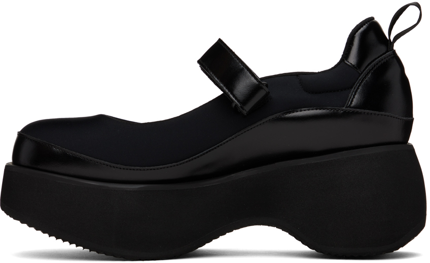 OPEN YY Black Platform Mary Jane Ballerina Flats