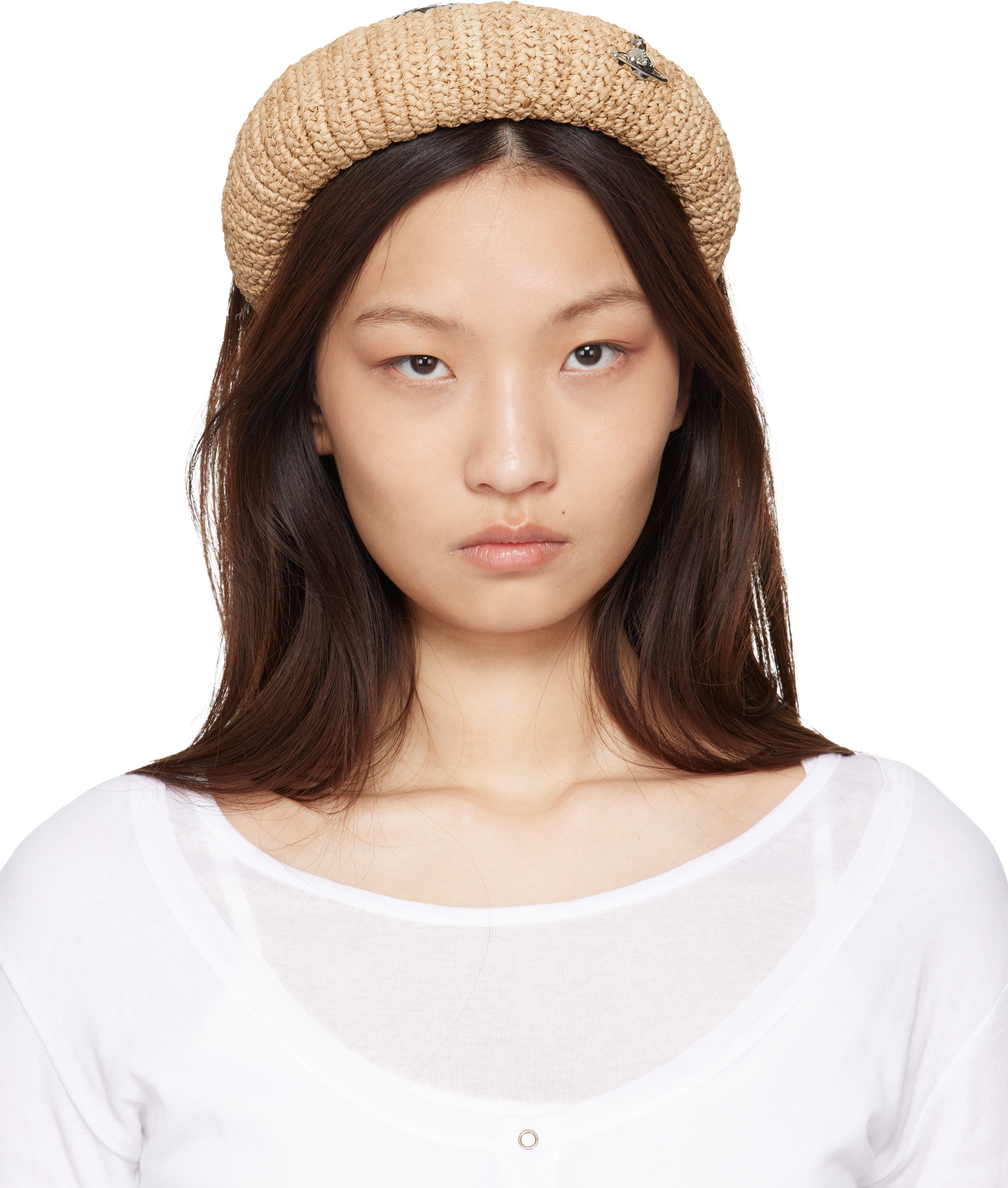 Beige Raffia Hairband
