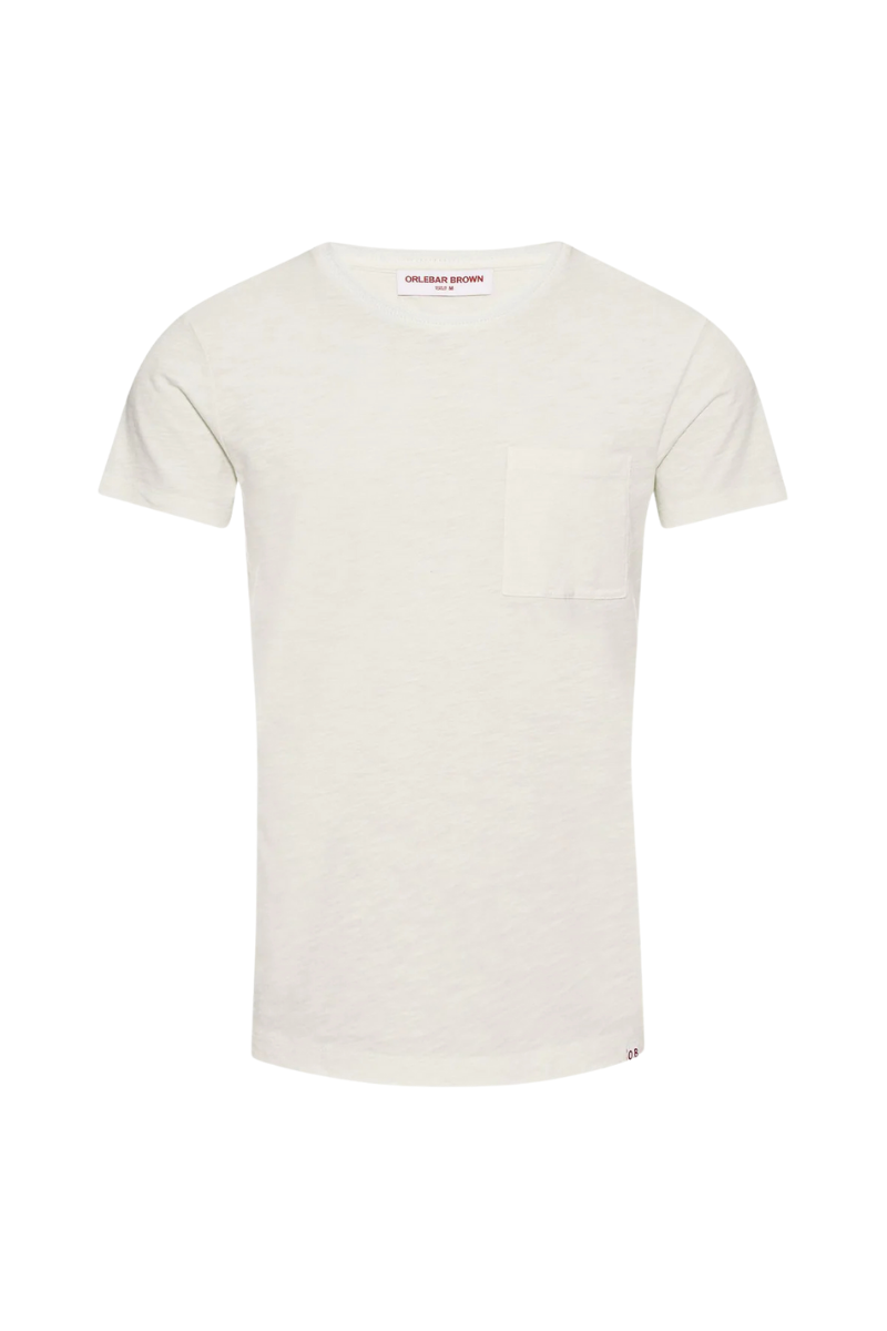 Linen Chest-Pocket T-Shirt — Brown