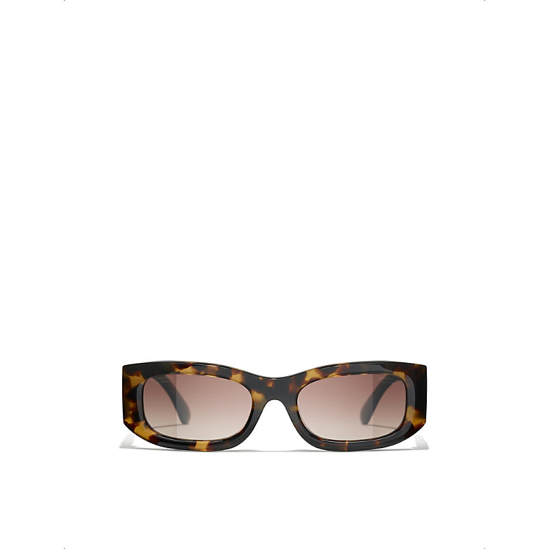 Womens Rectangle-Frame Sunglasses