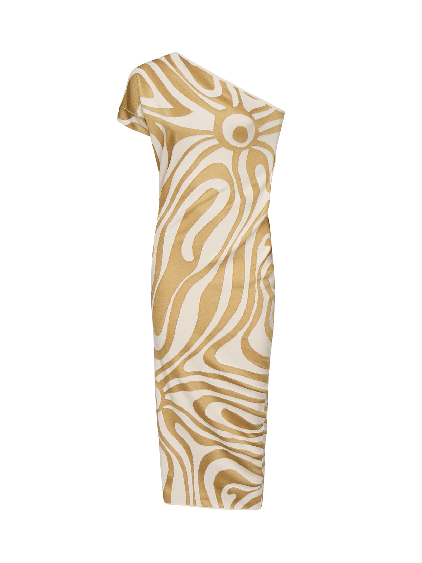 Marble Print Longuette Dress