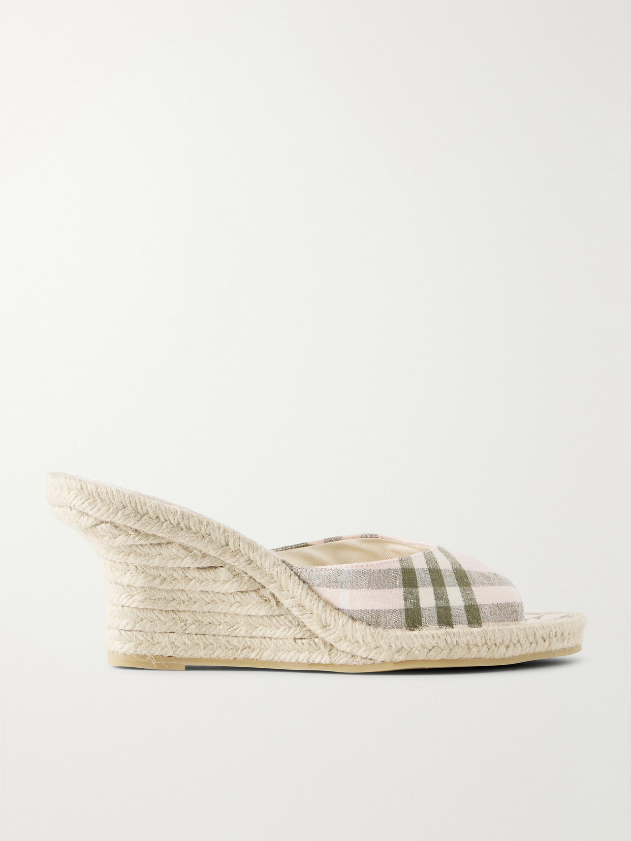 Lf Mews Check Espadrille Mules - Pink