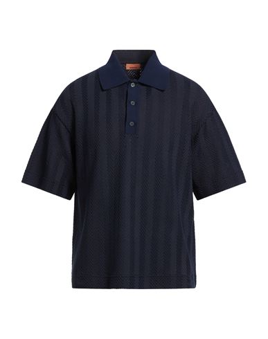 Man Sweater Navy Size XS Cotton, Viscose