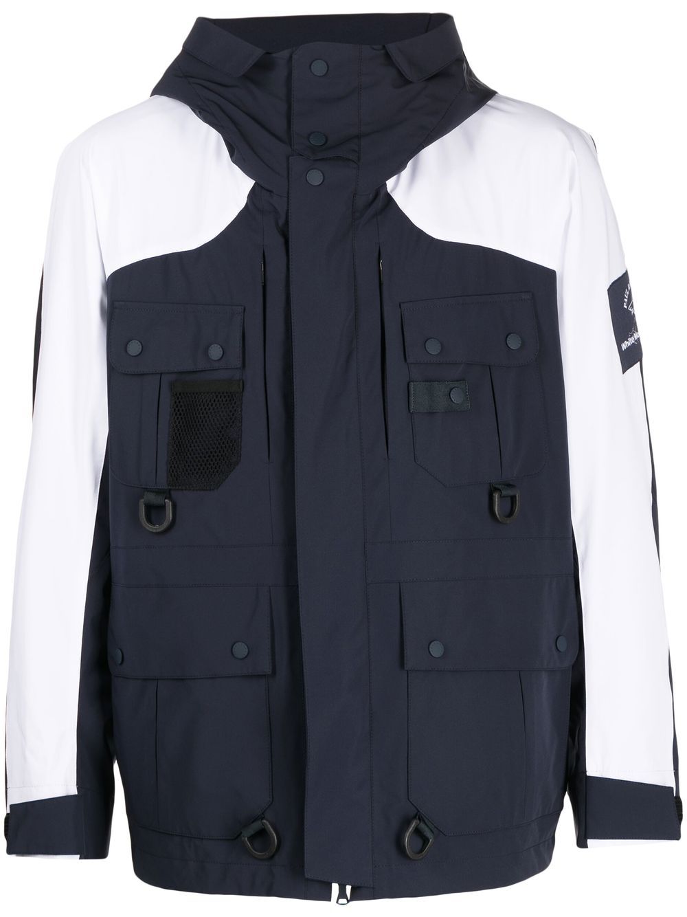 Multiple pockets hooded jacket - Blue