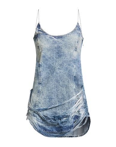 Woman Mini dress Blue Size S Lyocell