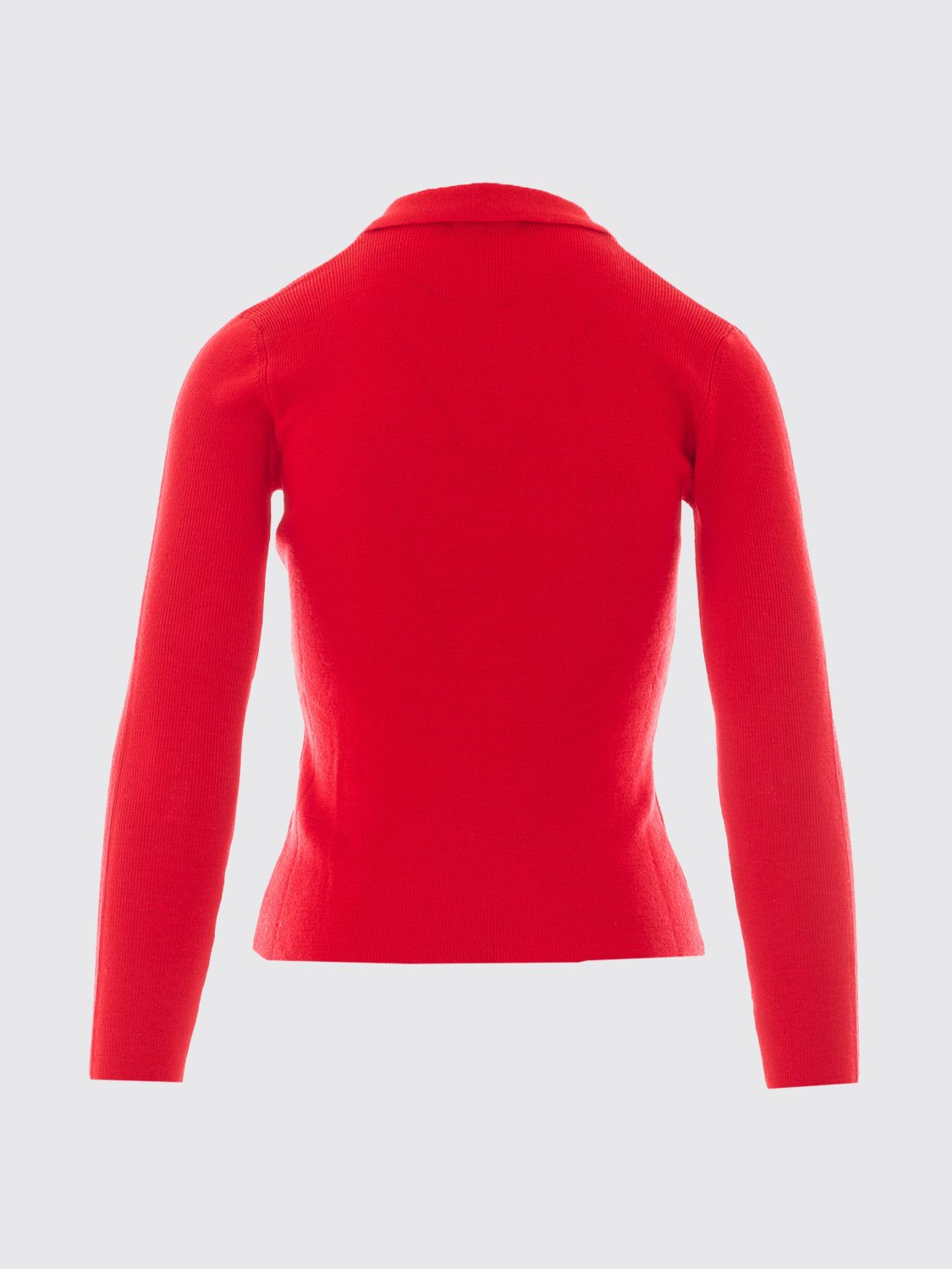 Butterfly Logo Ribbed-Knit Wool Polo