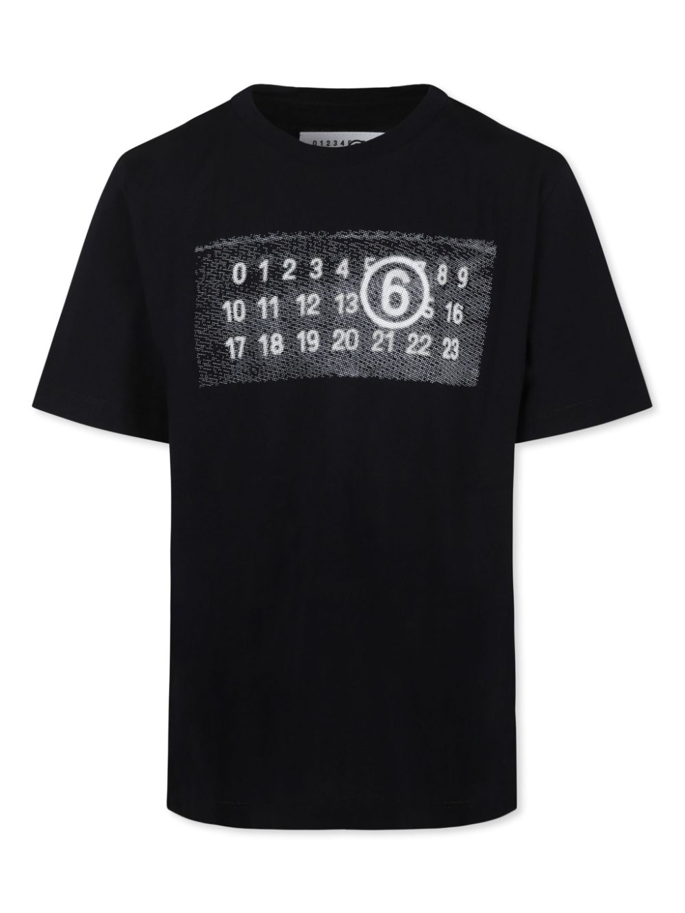 Numbers-print T-shirt - Black