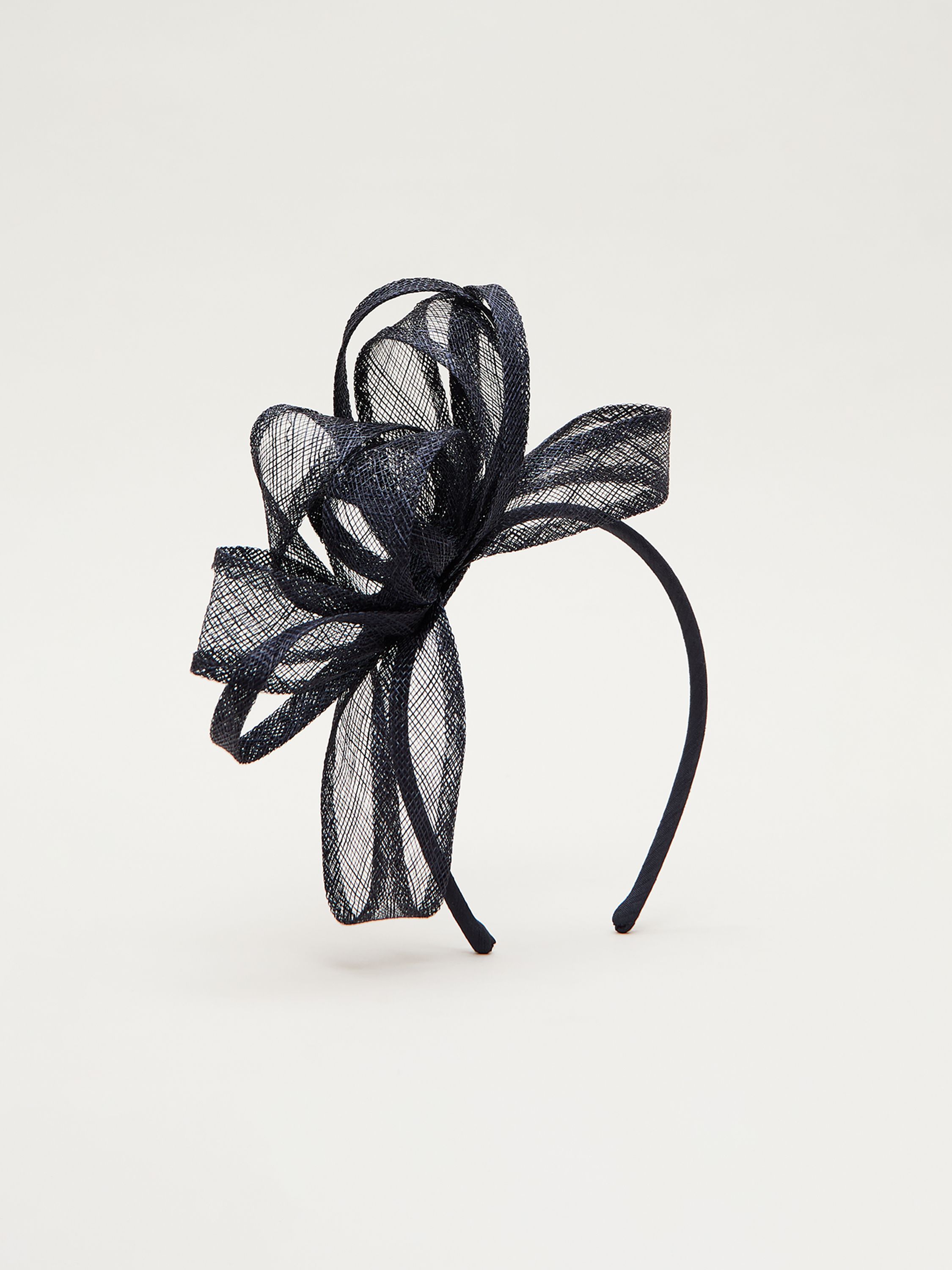 Phase Eight Twist Fascinator Headband In Dark Navy