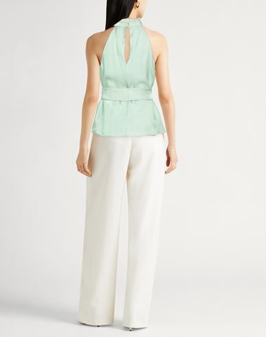 Woman Top Light green Size L Viscose, Polyester