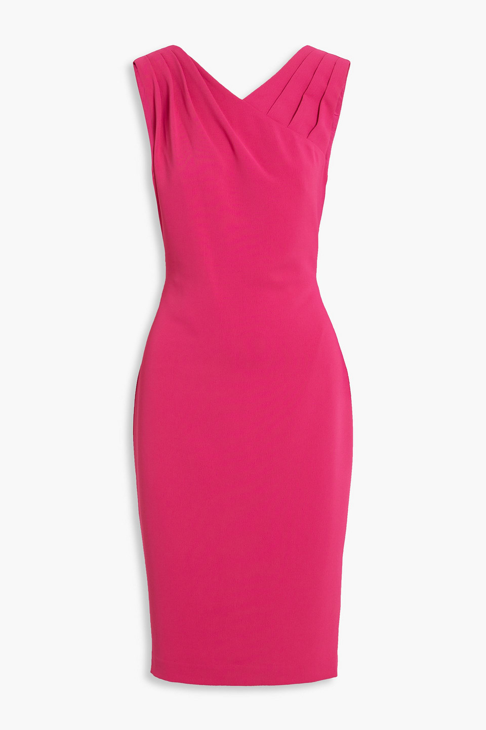 Badgley Mischka - Plissiertes Kleid aus Crêpe - Pink - US 2