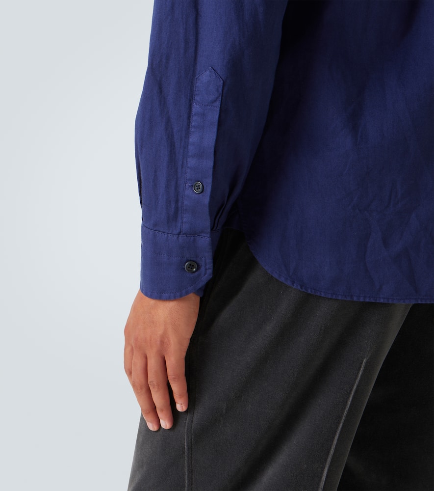 Cotton and linen drill shirt