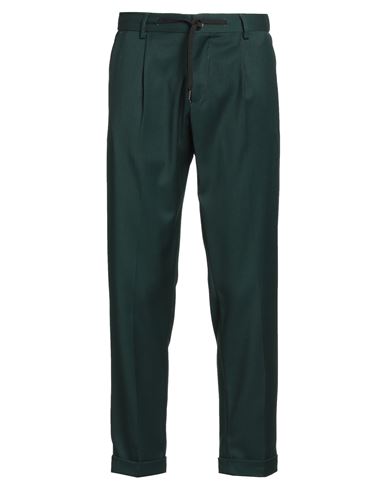 Man Pants Dark green Size 28 Polyester, Viscose, Elastane