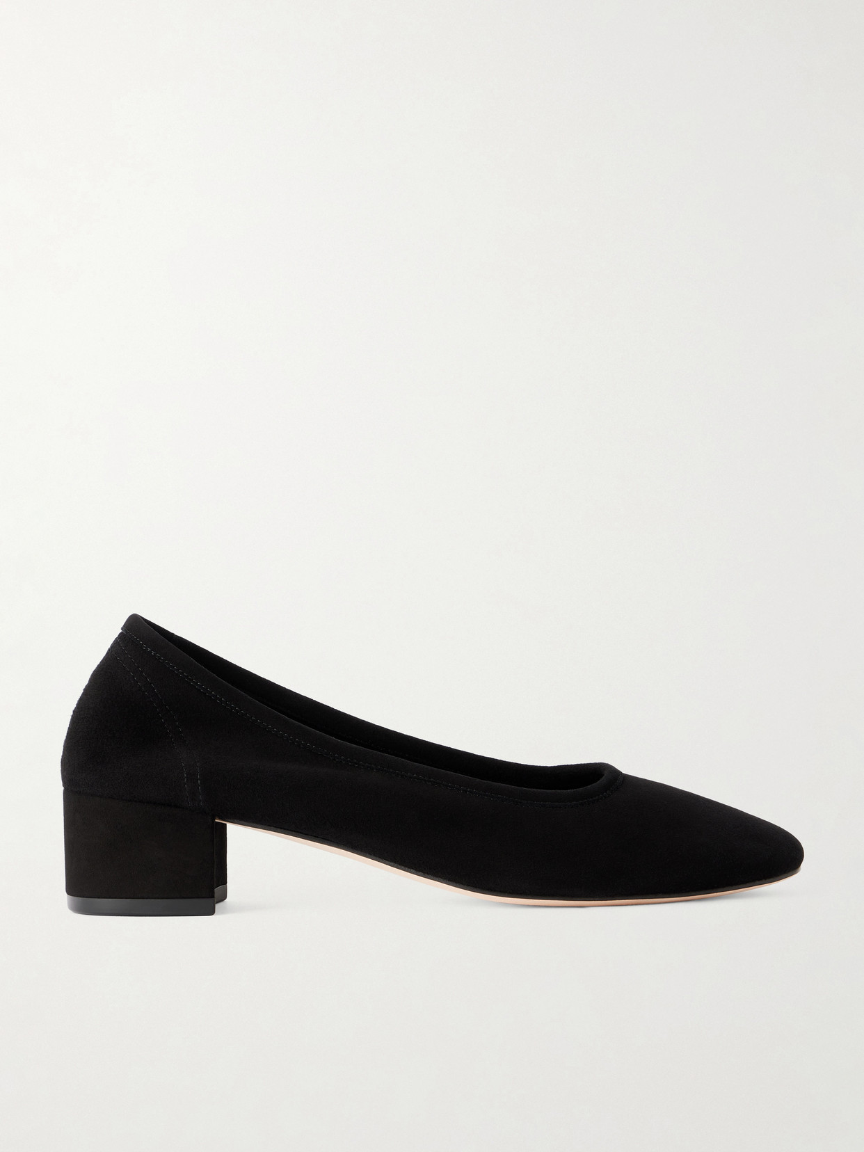 40 Roberta Leather Ballet Flats - Black