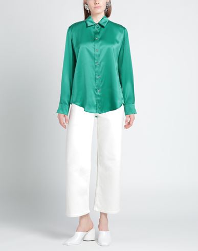 Sleep No More Woman Shirt Emerald green Size S Silk