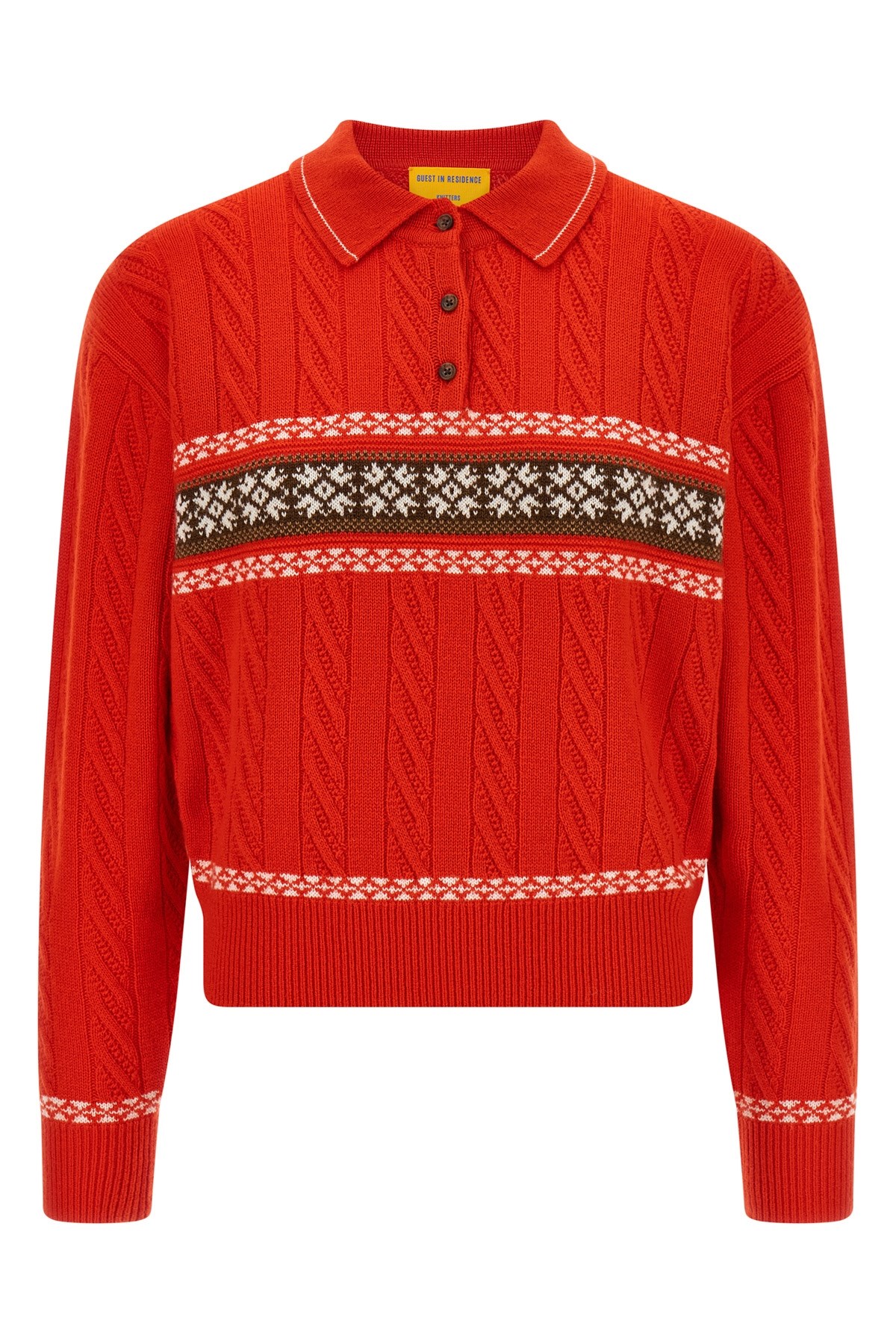 'Cable Collegiate Polo' Sweater