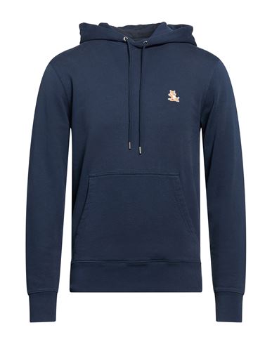 Maison Kitsuné Man Sweatshirt Midnight blue Size S Cotton