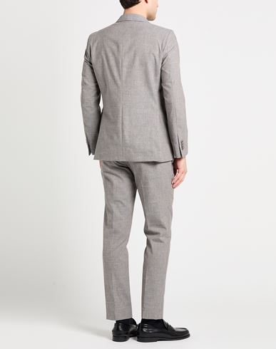 Man Suit Grey Size 42 Wool, Cotton, Linen, Elastane