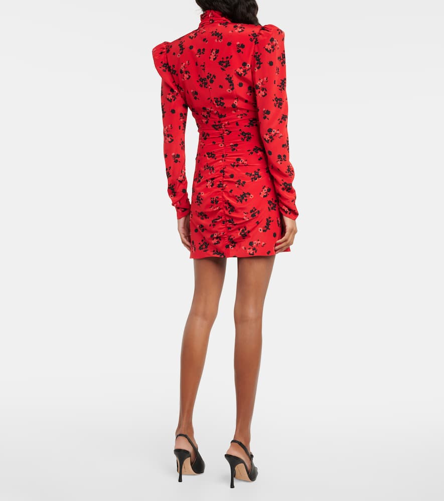 Floral silk minidress