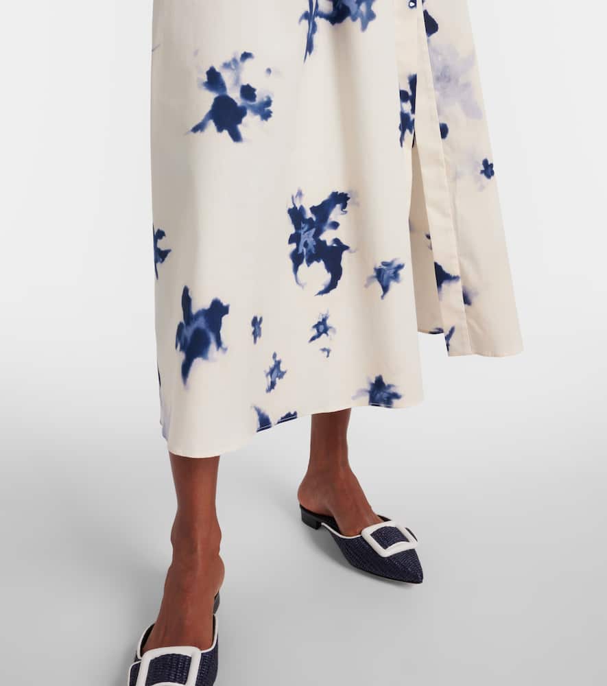 Lydia floral cotton-blend midi dress