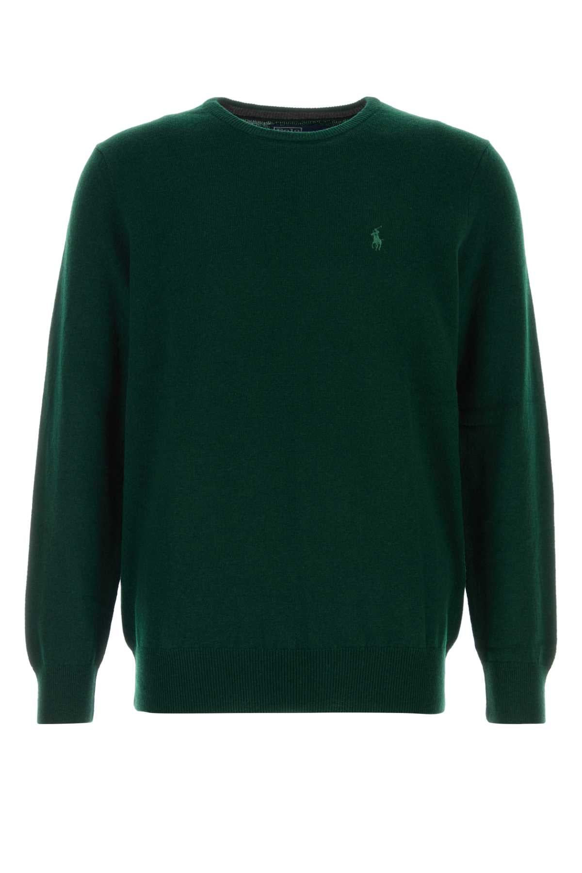 Wool Crewneck Sweater — Green