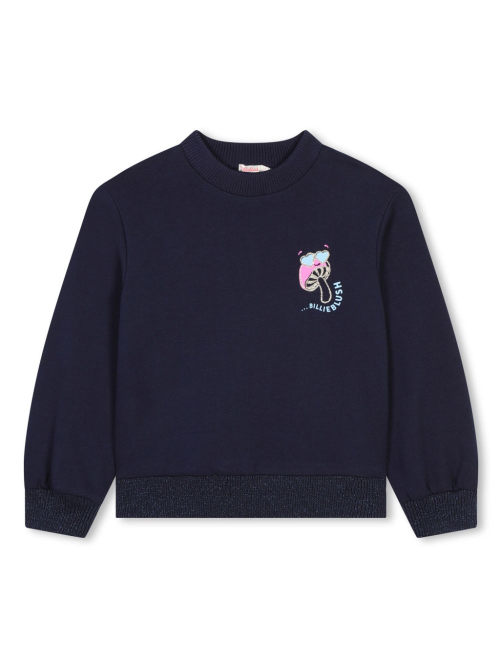 Logo-lettering cotton sweatshirt - Blue