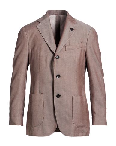 Man Blazer Dark brown Size 42 Tencel, Wool