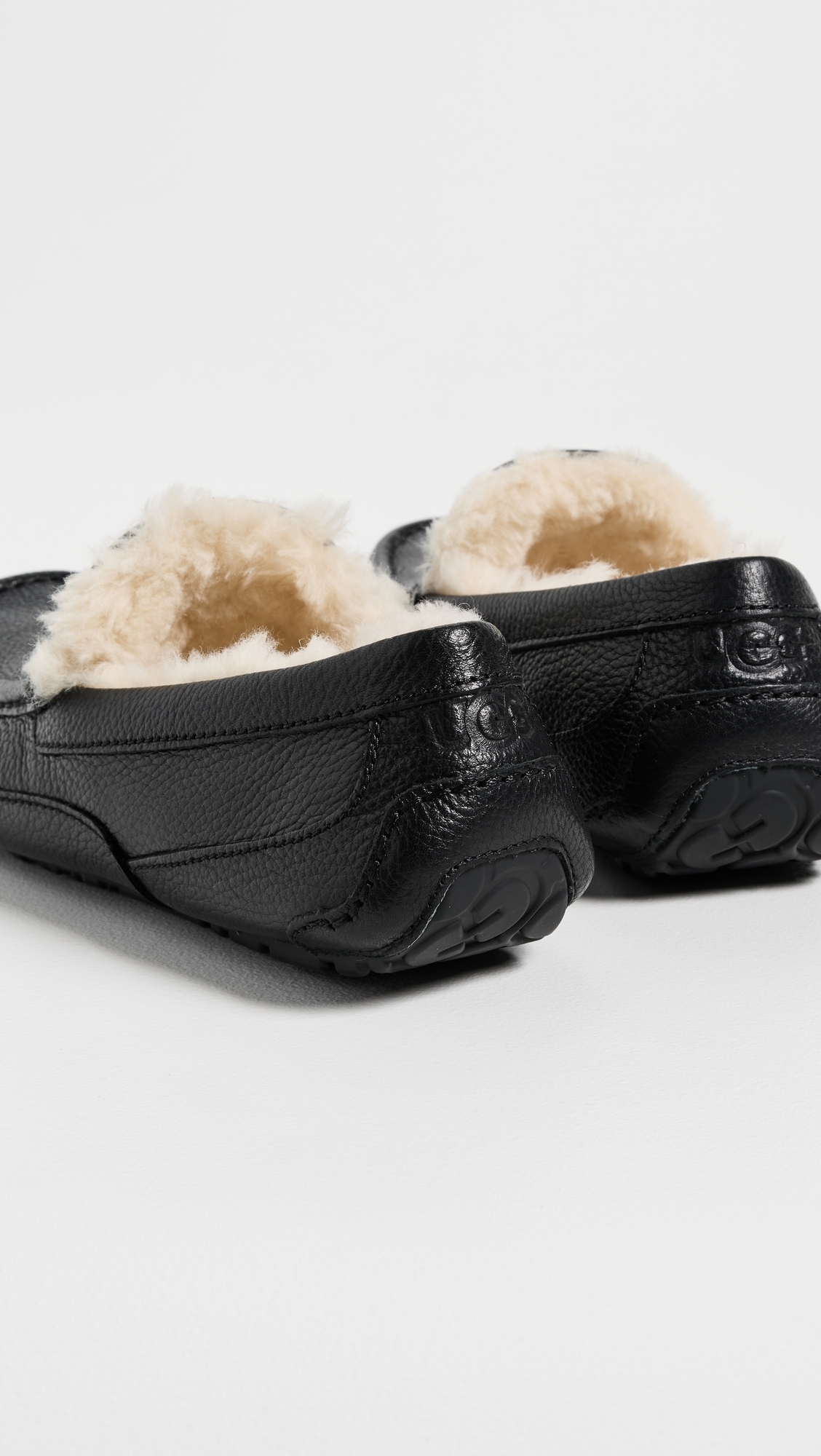 Ascot Leather Slippers Black
