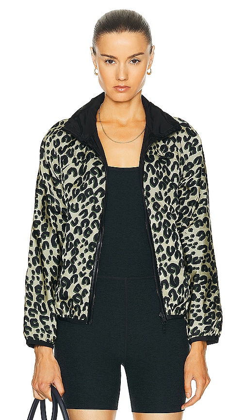 FWRD Renew Louis Vuitton Leopard Nylon Jacket in Green. 34. Also in