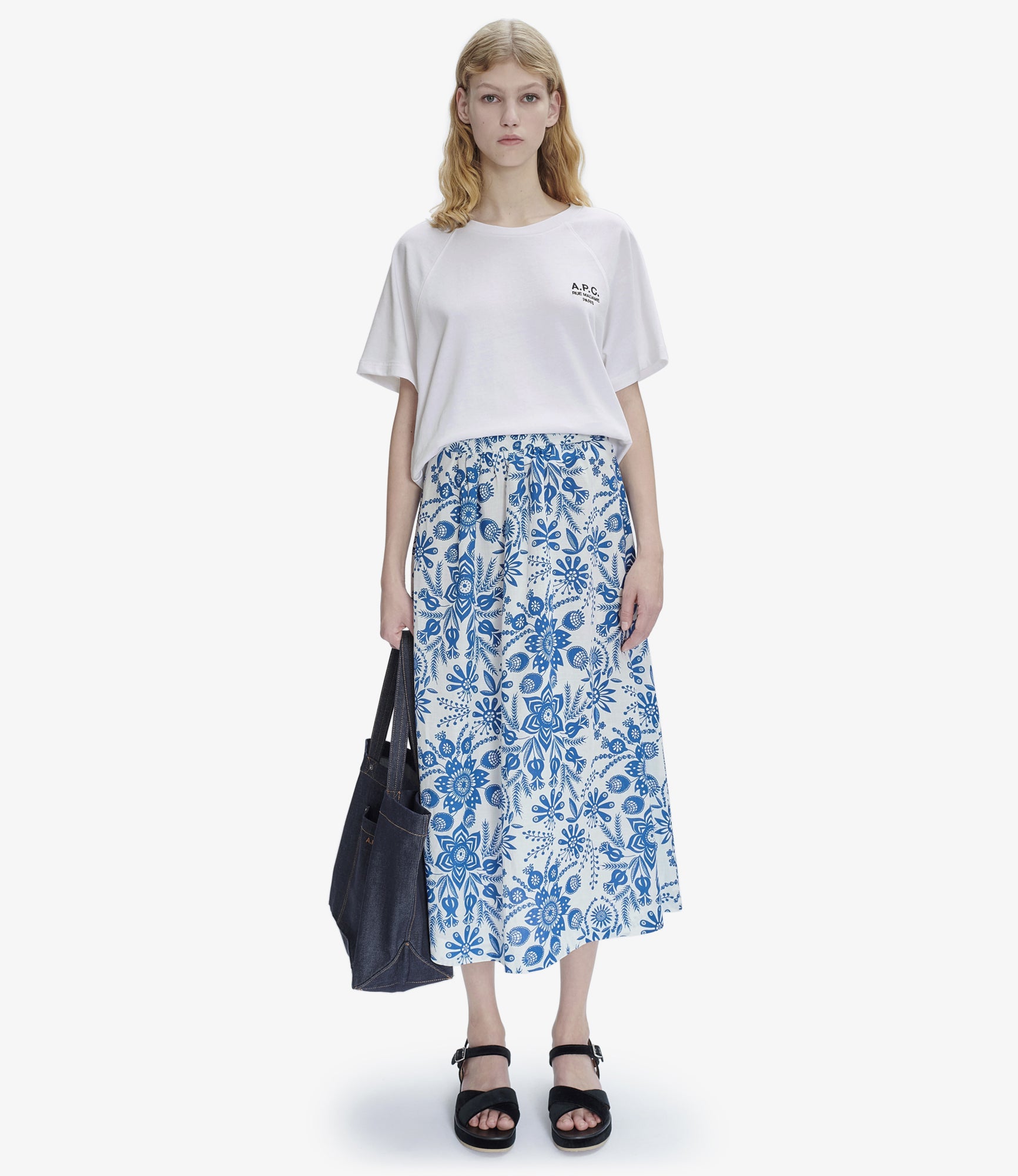 Long Ravenna skirt Blue
