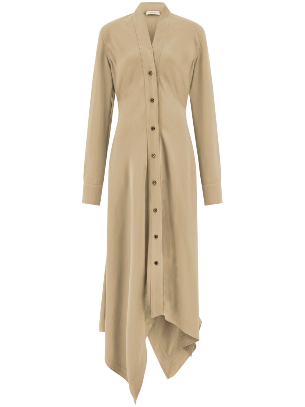 Handkerchief-hem shirt dress - Neutrals