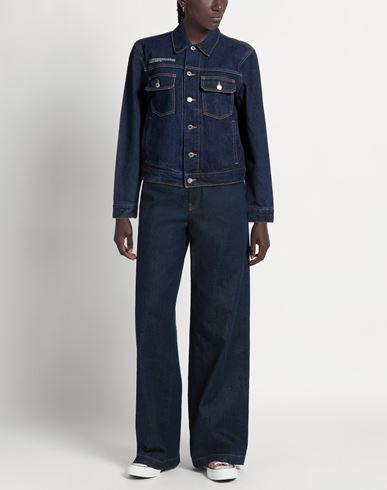 Woman Denim outerwear Blue Size XS Organic cotton, Cotton, Ramie