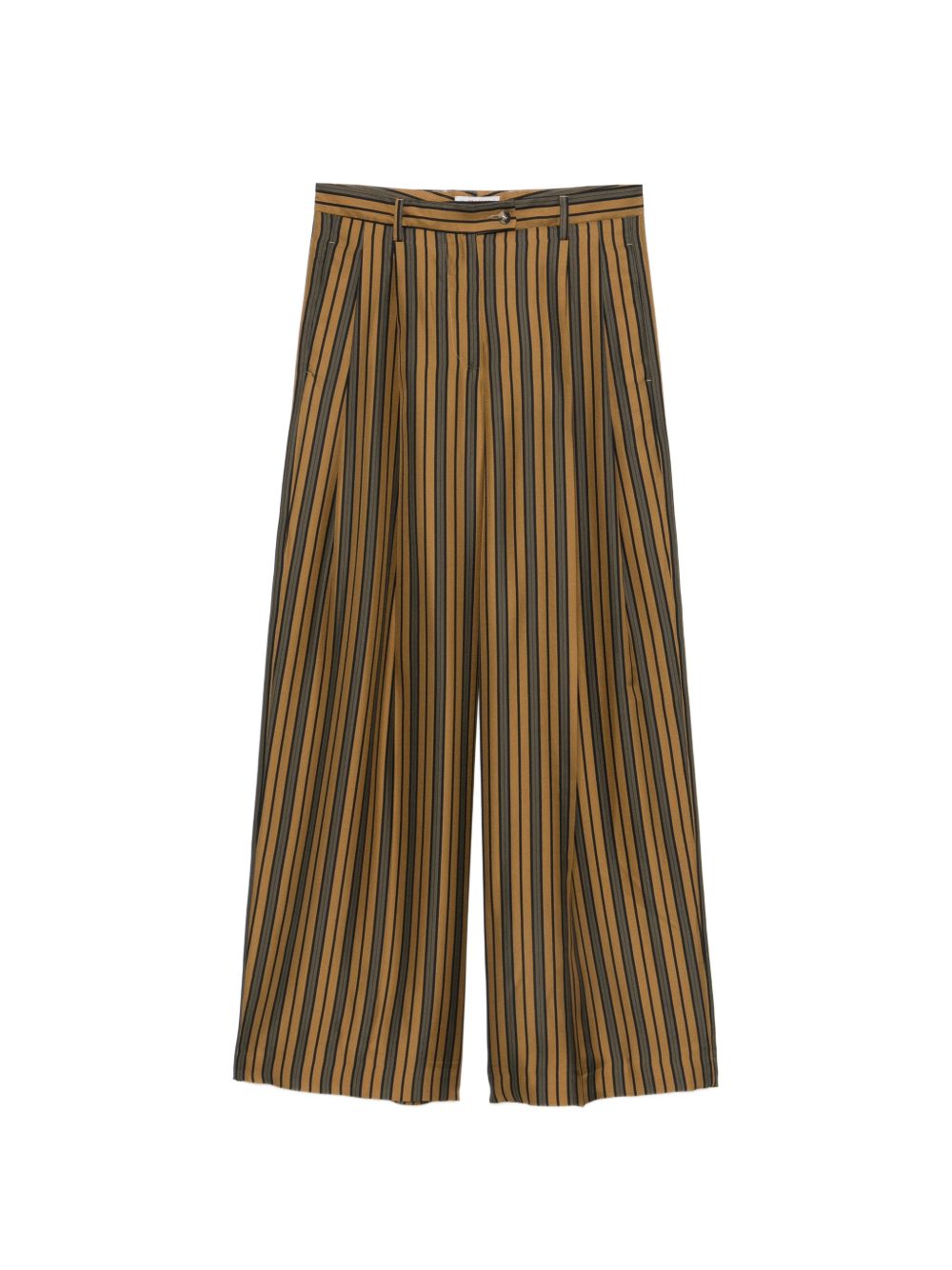 Striped silk trousers